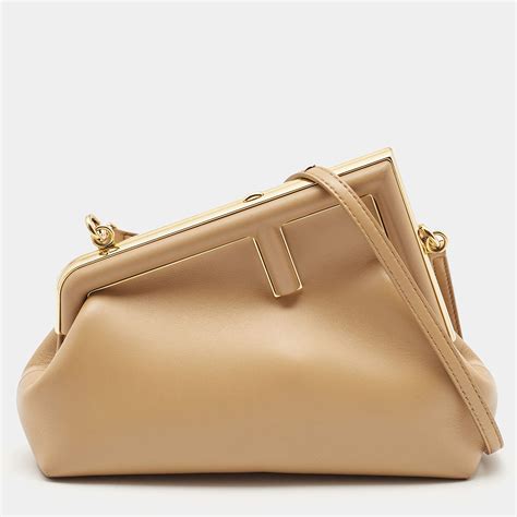 fendi first bag white|Fendi first small beige.